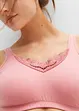 Reggiseno bustier con ricami e cotone, bpc bonprix collection