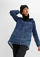 Parka in jeans con fodera effetto peluche, bonprix