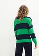 Maglione con scollo rotondo in maglia fine color block, bonprix