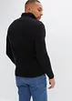 Maglione in filato grosso con zip e lavorazione a trecce, bonprix