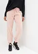 Pantaloni da jogging in pile con fascette al fondo, bonprix