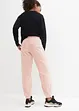 Pantaloni da jogging in pile con fascette al fondo, bonprix
