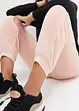 Pantaloni da jogging in pile con fascette al fondo, bonprix