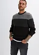 Maglione a girocollo in color block, bonprix