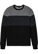 Maglione a girocollo in color block, bonprix