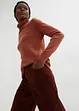 Pantaloni larghi in velluto a coste elasticizzato, vita alta, bonprix