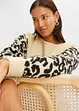 Maglione con maniche leopardate, bonprix