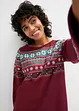 Abito in felpa con motivo norvegese, bpc bonprix collection