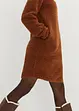 Abito teddy con colletto con zip, bonprix