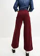 Pantaloni larghi in velluto a coste elasticizzato, vita alta, bonprix