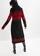 Abito midi in maglia con fantasia norvegese, bonprix