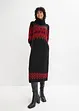 Abito midi in maglia con fantasia norvegese, bonprix