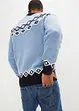 Maglione norvegese con collo dritto e materiale riciclato, bpc bonprix collection