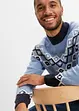 Maglione norvegese con collo dritto e materiale riciclato, bpc bonprix collection