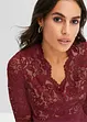 Abito di chiffon con pizzo, bonprix