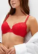 Reggiseno con coppe preformate e pizzo colorato, BODYFLIRT