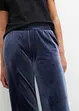 Pantaloni in velour di pile a gamba larga, bonprix