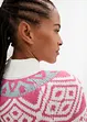 Maglione norvegese con spacchi ai lati, bonprix