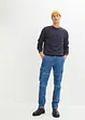 Jeans cargo elasticizzati con cotone riciclato loose fit, straight, RAINBOW