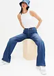 Jeans wide leg elasticizzati, vita media, bonprix