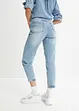 Mom jeans cropped, a vita alta, bonprix