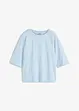 T-shirt a righe a maniche raglan accollata, bonprix