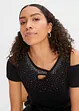 Maglia con strass e cut-out, BODYFLIRT