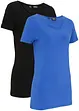 T-shirt lunga con scritta (pacco da 2), bonprix