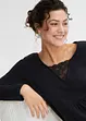 Camicia da notte lunga con pizzo alla scollatura, bpc bonprix collection