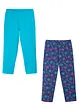 Leggings a pinocchietto con cotone biologico (pacco da 2), bonprix