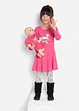 Abito di jersey, leggings, abito per bambola (set 3 pezzi), bonprix
