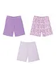 Shorts in jersey di puro cotone biologico (pacco da 3), bonprix