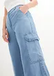 Jeans wide leg a vita alta con cinta comoda, bpc bonprix collection