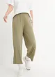 Pantaloni in jersey cropped a palazzo con cinta comoda, vita alta (pacco da 2), bonprix