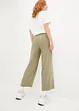 Pantaloni in jersey cropped a palazzo con cinta comoda, vita alta (pacco da 2), bonprix