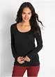 Maglia elasticizzata aderente a maniche  lunghe, bonprix