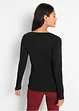 Maglia elasticizzata aderente a maniche  lunghe, bonprix