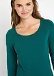 Maglia elasticizzata aderente a maniche  lunghe, bonprix