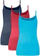 Top con spalline sottili in puro cotone (pacco da 3), bonprix