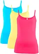 Top con spalline sottili in puro cotone (pacco da 3), bonprix