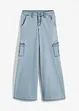 Jeans cargo wide leg, vita media, bonprix