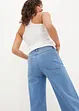 Jeans cropped wide leg, a vita media, bonprix