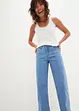 Jeans cropped wide leg, a vita media, bonprix