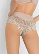 Culotte a vita alta con pizzo, bonprix