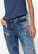 Jeans slim fit con ricami floreali, bonprix