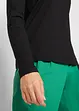 Maglia a maniche lunghe con scollo a V in cotone biologico, bonprix