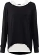 Maglia lunga con top in misto viscosa, bonprix