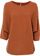 Maglione oversize a costine in misto viscosa, bonprix
