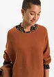 Maglione oversize a costine in misto viscosa, bonprix