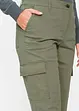 Pantaloni cargo elasticizzati con cotone, bonprix